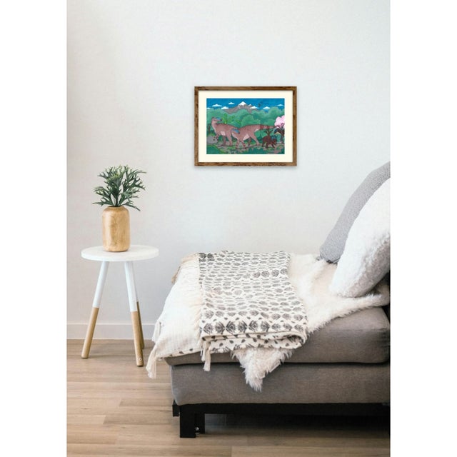 Atelier Aria Lumae Kai Hanna Van Wouden Dinosaur Paradigm Original Gouache Fine Art Cotton Rag Gallery Board Print 24 X 18 For Sale - Image 14 of 15