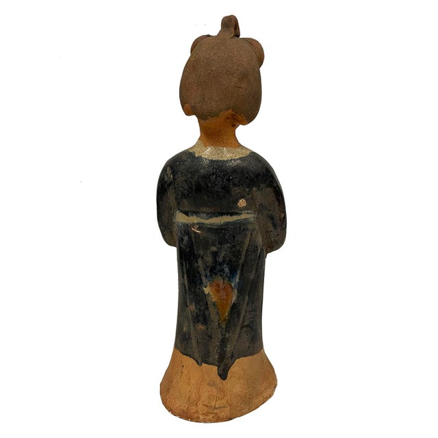 Vintage Chinese Tang Tri-Colored Glazed Tomb Ceramic Statue For Sale - Image 10 of 10