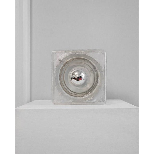 Glass Space Age Glass Wall Lamp, Italy, 1970s For Sale - Image 7 of 7