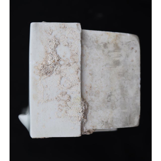 White Vintage Recessed Rectangle White Ceramic Bathroom Soap Dish For Sale - Image 8 of 10