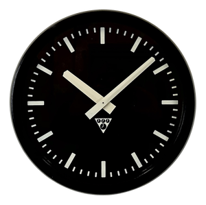 Industrial Bakelite Factory Wall Clock from Pragotron, 1970s