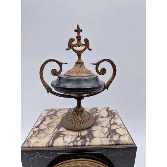 French Marble Pendulum Clock For Sale - Image 10 of 11