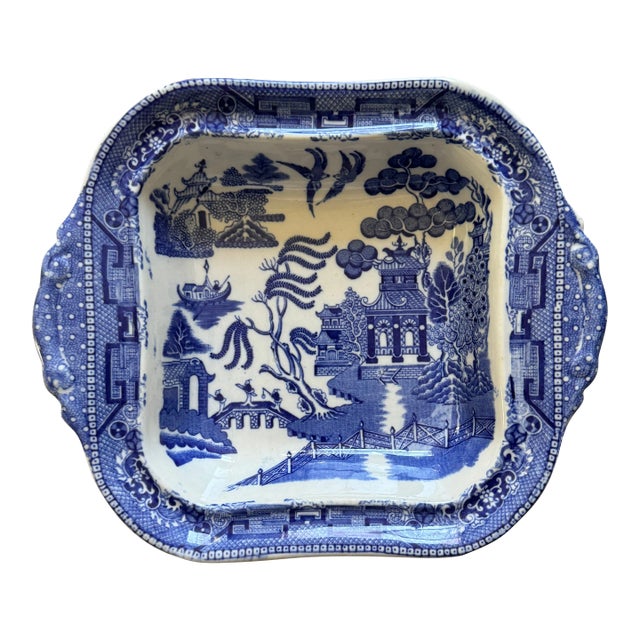 Early 20th Century Ridgeway Blue Willow Dish For Sale