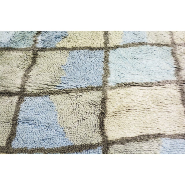 Indian Moroccan Style Hand Knotted Organic Wool Rug,6'x9' For Sale - Image 4 of 7