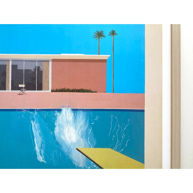 David Hockney Vintage 1992 Lithograph Print Framed Pop Art