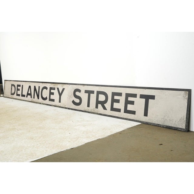 Traditional Reclaimed Foam Board Delancey Street Movie Prop Sign For Sale - Image 3 of 9