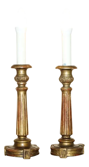 1900 Corinthian Pillar Desk Lamps Converted from Candelabras, Set of 2