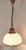 Rustic Vintage Rustic Ceiling Lamp with White Glass Shade on Brass Mount, 1980s For Sale - Image 3 of 7