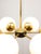 Vintage Italian Six-Arm Sputnik Chandelier with Opaline Shades For Sale - Image 14 of 18