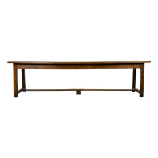 Early 19th Century French Provincial Walnut Farmhouse Refectory Table For Sale