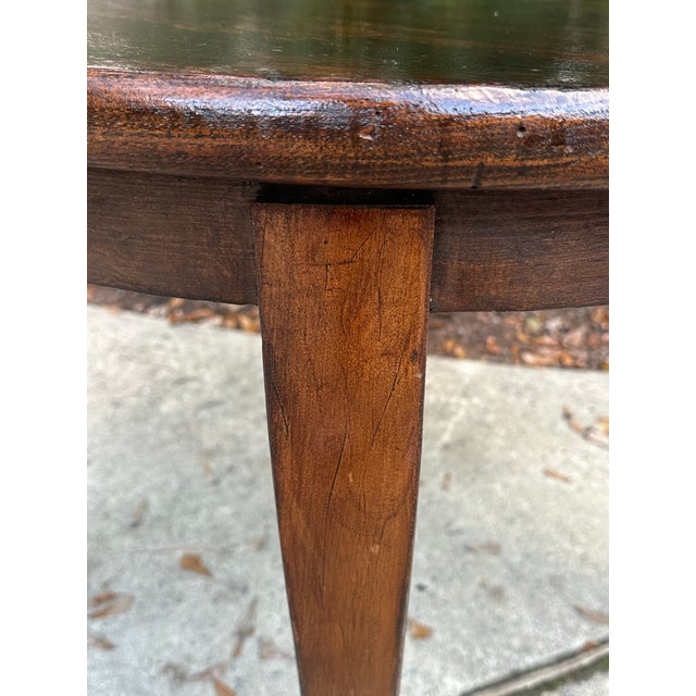 Round Tavern Table, Small Dining/Pub Table, Dark English Oak For Sale - Image 4 of 12