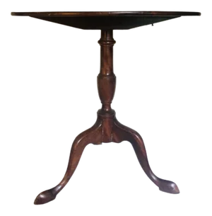 18th Century English Traditional Inlaid Mahogany & Satinwood Tilt-Top Table