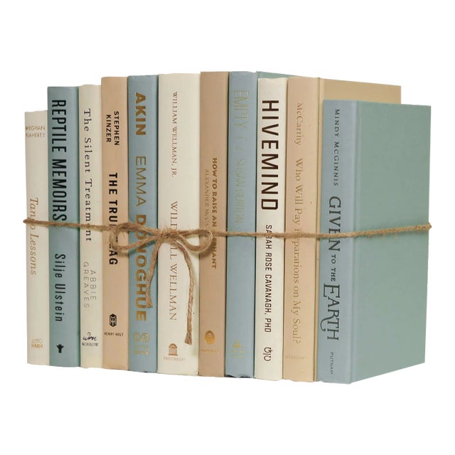 Decorative Books - Sea Glass Book Bundle - 1 Foot of Blue Books For Sale