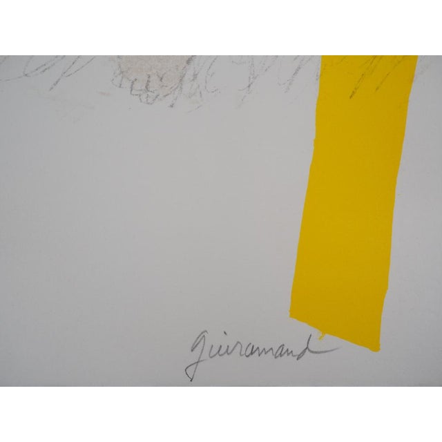 Paul Guiramand Lovers in the early morning Original lithograph Hand signed On Rives Vellum of 37 x 28 cm Excellent...