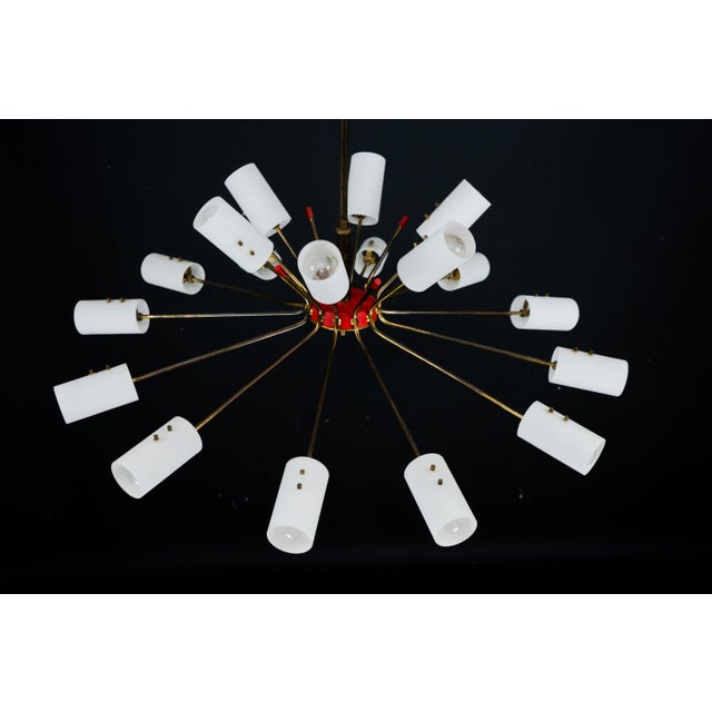 Large Mid-Century 18-Arms Chandelier in the manner of Arredoluce, Italy, 1950s For Sale - Image 9 of 12