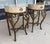 Contemporary Late 20th Century Pair of Tessellated-Faux Marble One-Drawer Tables With Metal Tree Branch Bases For Sale - Image 3 of 15