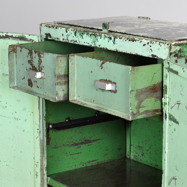 1970s Vintage Industrial Iron Cabinet, 1970s For Sale - Image 5 of 13