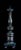 A striking antique wooden pricket candleholder of unusually tall, architectural form, finely turned and carved with a...