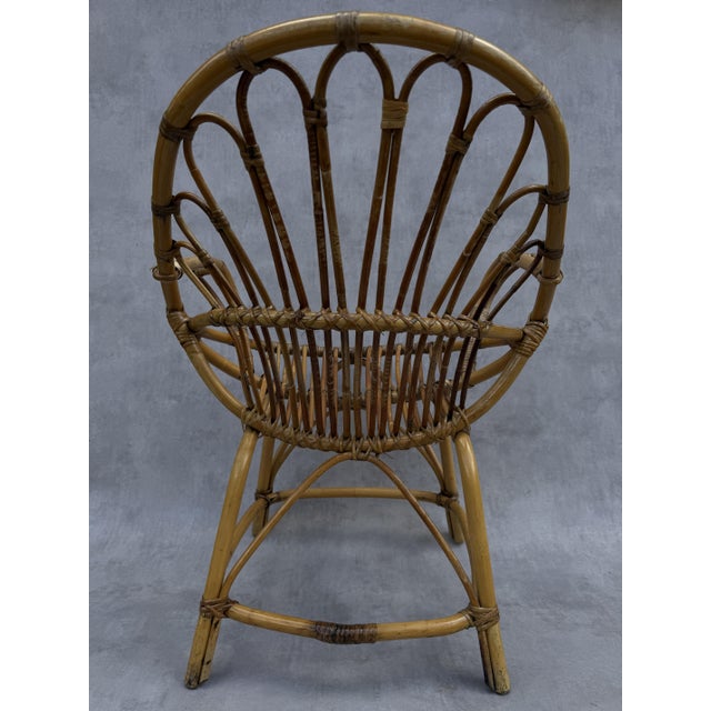 Wood Vintage Rattan Armchairs, 1960s, Set of 2 For Sale - Image 7 of 8