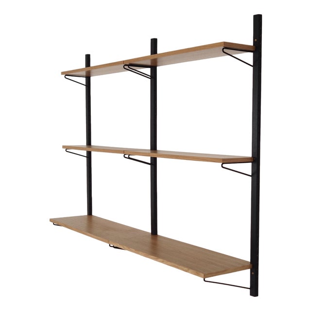 Danish Oak Shelving Unit, 1970s For Sale