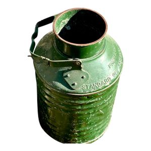 Vintage 5-Gallon Galvanized Steel Petroliana Can
