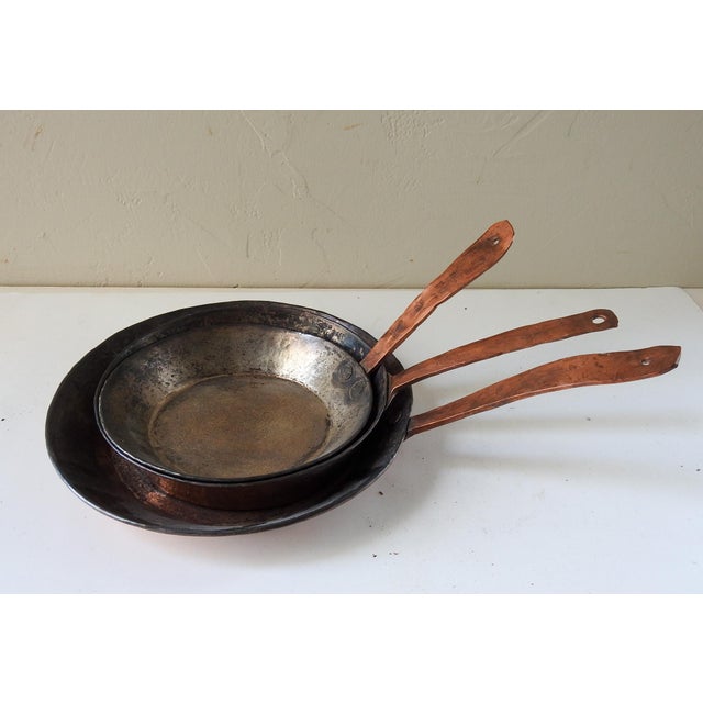 Hand Copper Cooking Pans Set of 3 Chairish