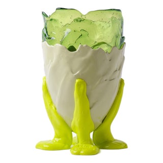 Clear Vase in Clear Bottle Green by Gaetano Pesce for Fish Design For Sale