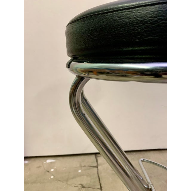 1970s Italian Mid-Century Modern Chrome Bar Stool For Sale In New York - Image 6 of 11