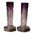 Pair of Vintage Art Nouveau Crystal Cut Vases by Moser For Sale