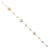 Modern Modern Multi Sapphire Minimal Floral Motif Gold Bracelet in 18k Solid Gold For Sale - Image 3 of 9