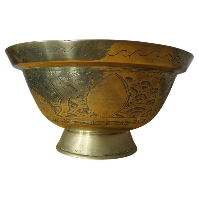 Engraved Brass Bowl, 19th Century For Sale - Image 9 of 9