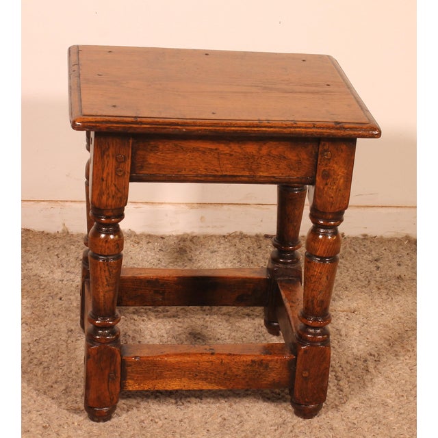 English Oak Stool, 19th Century For Sale - Image 4 of 10