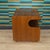 Wood Walnut Record Player Side Table on Casters, 1970s For Sale - Image 7 of 12