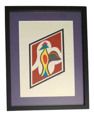 2010s Abstract Expressionist "Untitled" Framed Limited Edition Painting by J. Barlow