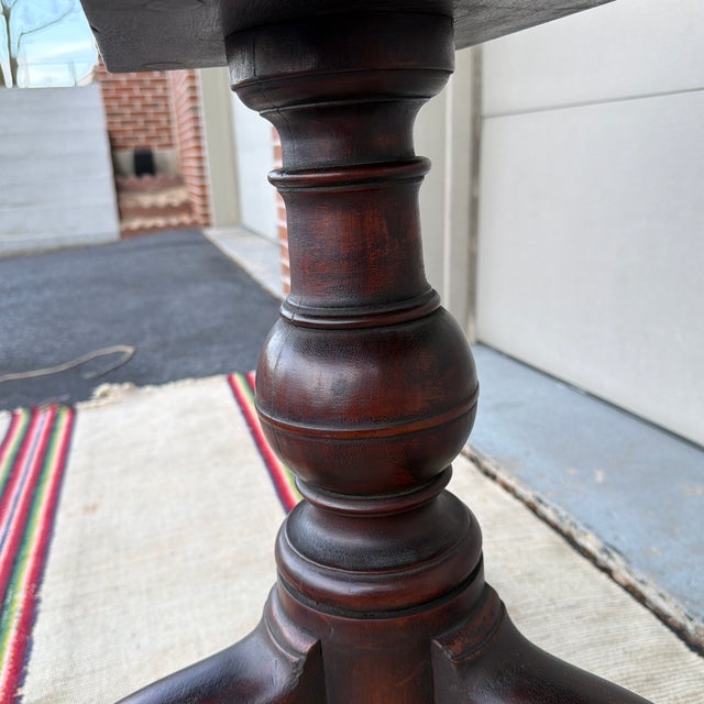 Wood A Vintage Mahogany Chippendale Style Title Top Tea Table, 1970’s For Sale - Image 7 of 12
