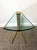 Attributed to Leon Rosen Brass and Glass Wedge Drink Table 1970’s For Sale - Image 9 of 9