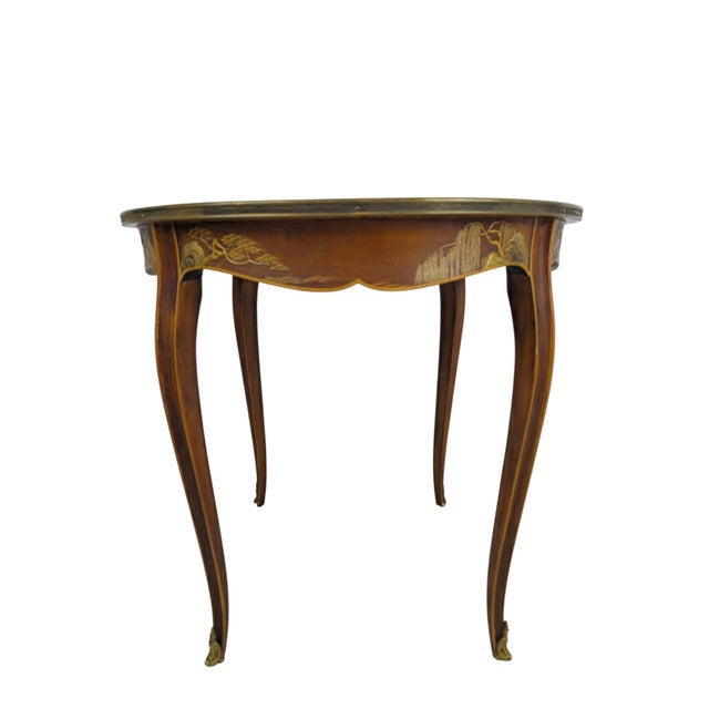 19th Century 19th Century French Chinoiserie Table with Painted Landscape For Sale - Image 5 of 8