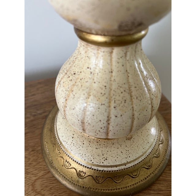 Metal Mid Century Italian Regency Gold Gilt Tole Table Lamp For Sale - Image 7 of 12