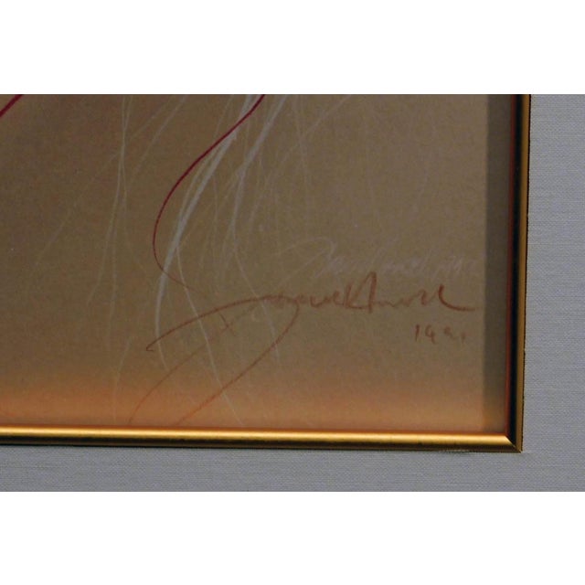 1990s Frank Howell "Gentle Storm"framed Hand Signed Offset Lithograph Submit an Offer! For Sale - Image 5 of 5