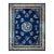 1920s Navy Blue Floral Vase Antique Chinese Art Deco Rug 8' 9'' X 11' 6'' Wool Knotted Carpet For Sale