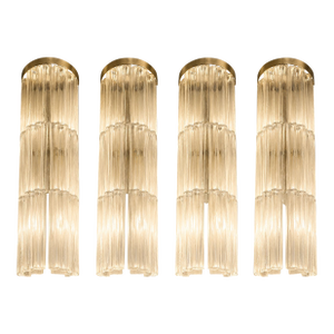 Modern Transparent “Tronchi” Wall Sconce Collection — Set of 4