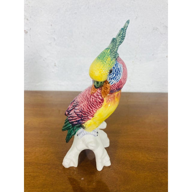Vintage Italian Ceramic Parakeet | Chairish