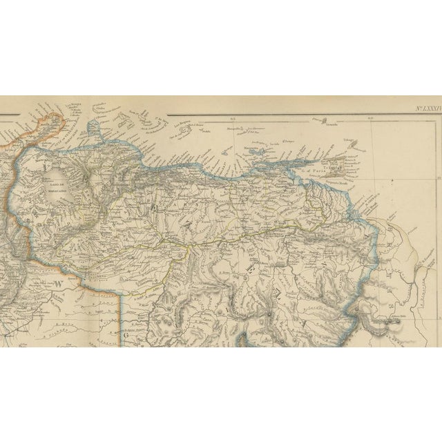 Venezuela, new granada and ecuador, antique map, northern south america, 1860 : this original antique map titled...
