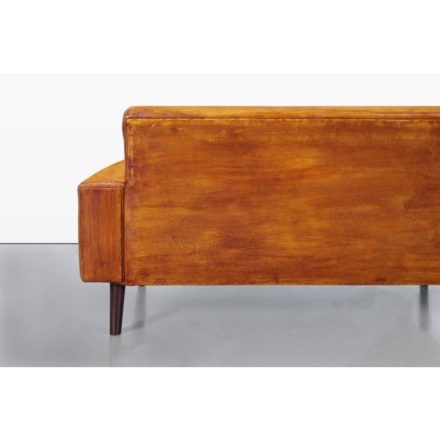 Mid-Century Modern Brazilian Rosewood and Leather Sofa, 1960s For Sale - Image 12 of 13