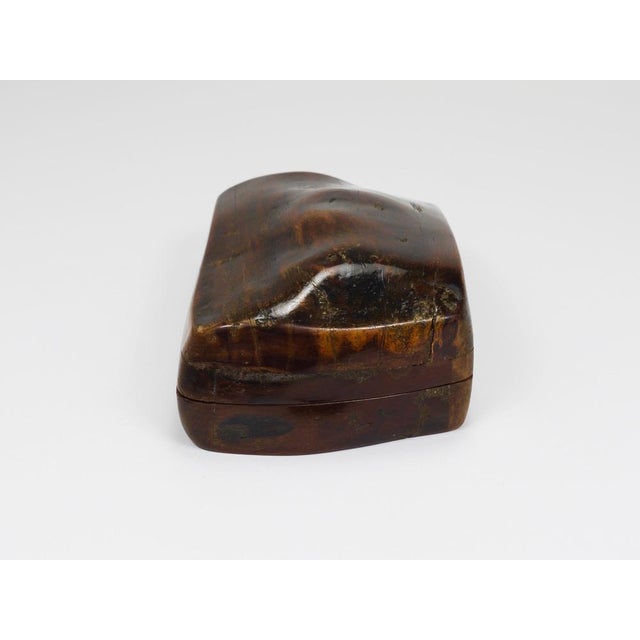 Hand-Carved Organic Wooden Box with Lid, France, 1950s For Sale - Image 9 of 18