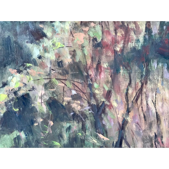 Vintage American Impressionist Oil Painting Colorful Landscape by Harry Barton For Sale - Image 4 of 7