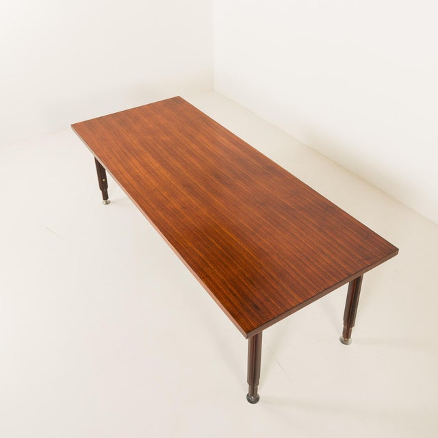 1960s Mid-Century Italian Rosewood Table, 1960s For Sale - Image 5 of 12
