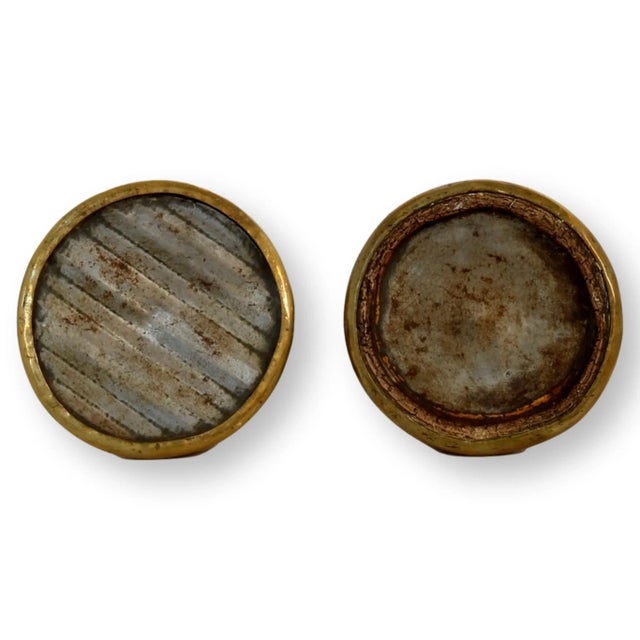Antique French Trench Art Match Holders, a Pair For Sale - Image 4 of 5