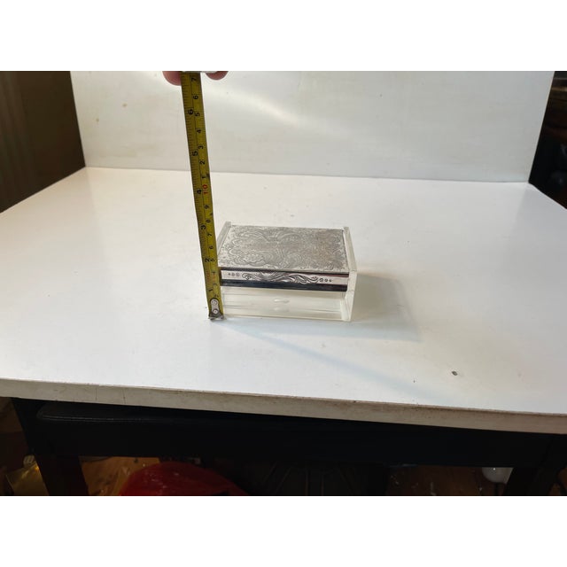 Art Deco Revival Acrylic Glass Box from WMF Germany, 1970s For Sale - Image 9 of 10