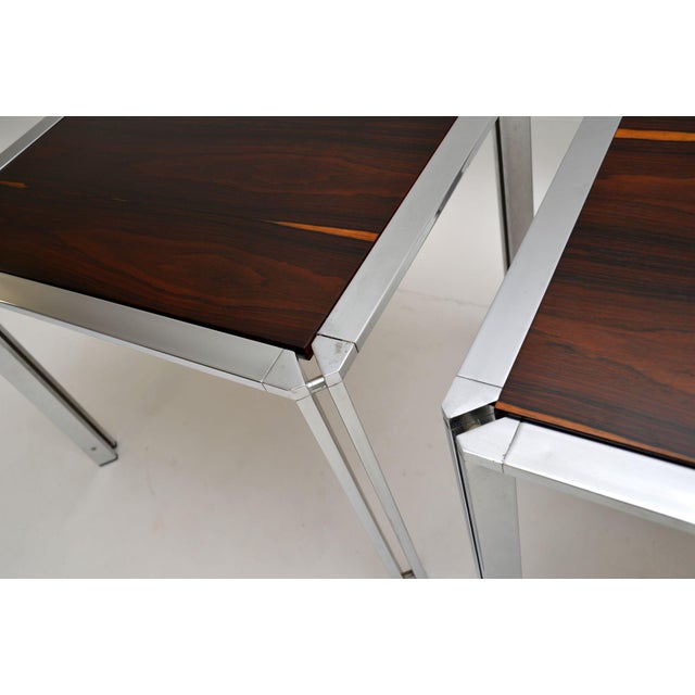 Vintage Italian Chrome Side Tables, 1960s, Set of 2 For Sale - Image 6 of 9